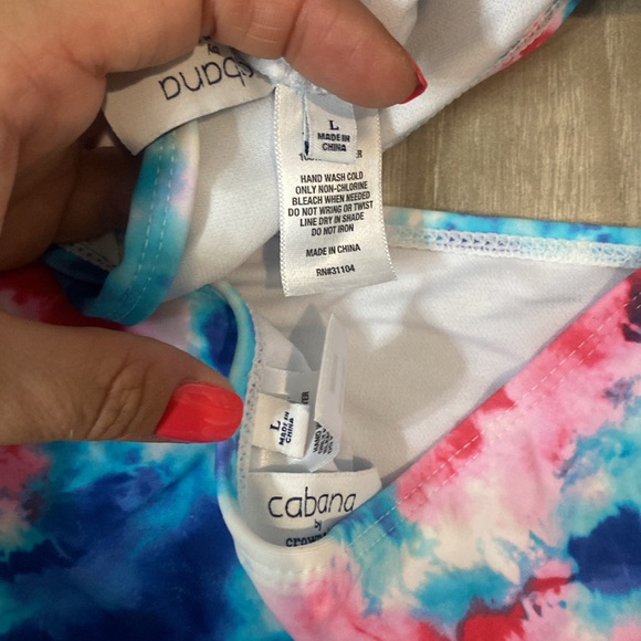 Crown and ivy cabana tie dye bikini large - Picture 3 of 3